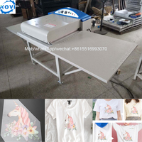 Machine automatique de thermo-fusion en cuir PU machine de collage de point de presse à chaud de vêtements prix machine d'imprimante de tissu