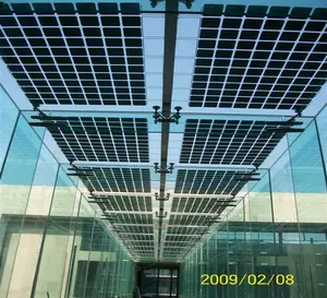 2023 painel solar transparente de alta qualidade bipv, telha de teto solar/células fotovoltaicas transparentes