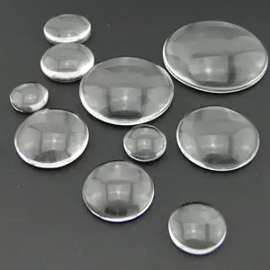 оправы для кулонов стеклянные кабошоны Suppliers-GCR001 гладкий прозрачный Круглый Кабошон из прозрачного стекла оптом для пустого подвесного лотка
