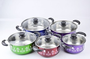 Juego de <span class=keywords><strong>ollas</strong></span> de cocina de colores de acero inoxidable, 10 unidades, superventas - Product Image 2
