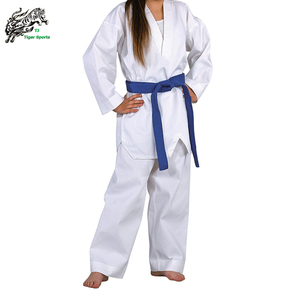 Uniformes de Taekwondo con Logotipo Personalizado en la Parte Delantera para Adultos Unisex Duraderos de Poliéster/Algodón Ligeros - Product Image 6