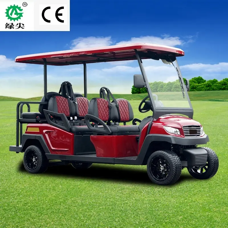 CE ha approvato di alta qualità premium 4 e 6 sedile carrello di golf elettrico con batteria al litio telaio in alluminio sistema di CA