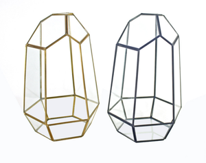 Goldene schwarze Hochzeit Tisch dekoration, Innen garten, klare strukturierte Glas pflanze klares Glas geometrische <span class=keywords><strong>Terrarium</strong></span> Box - Product Image 2