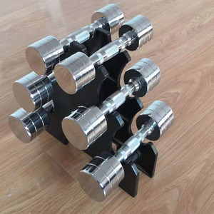 1kg 2kg 3kg <strong>4kg</strong> 5kg 6kg 7kg 8kg 9kg 10kg Cast Iron Fixed Chromed <strong>Dumbbell</strong> - Product Image 3