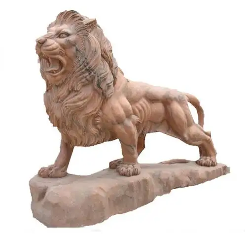 customized hand carved marble stone animal lion sculpture