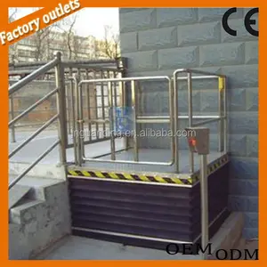 Engelli kişi için hidrolik tekerlekli sandalye asansörü/merdiven asansör sandalye/sandalye merdiven asansör