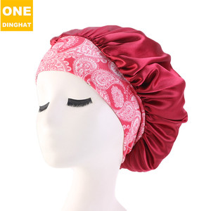 Bandeau élastique large en Satin, <span class=keywords><strong>Bonnet</strong></span> de sommeil, <span class=keywords><strong>Bonnet</strong></span> de Salon de beauté, <span class=keywords><strong>Bonnet</strong></span> de cheveux pour femmes - Product Image 5