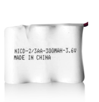 Baterai Nikel Kadmium Berkualitas Baik 3.6v 300mah Ni-cd 2/3 Aa Paket Baterai Isi Ulang Laris Terjual