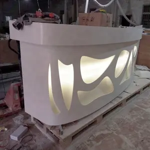 Customized color solid surface reception front desk