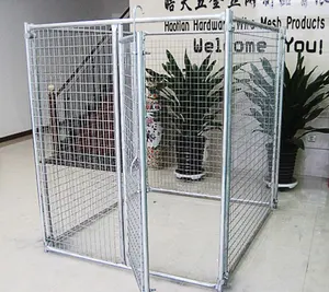 Best selling dog house, galvanized wire mesh outdoor dog kennel cages & crates supplied by factory