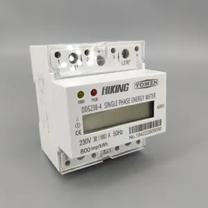 30(100) un 230V 50HZ Max 100A monofase Din Rail KWH Watt ora Din-rail Energy Meter LCD - Product Image 1