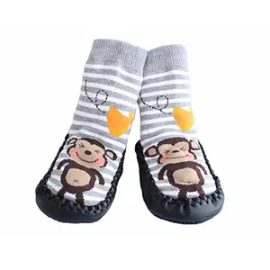 BY-3499 Custom Hote Leder Bottom Socken Slipper Socken