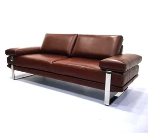 Modern Contemporary New Comfortable Leather Sofa / 3 seater top grain leather sofa 6175-3#
