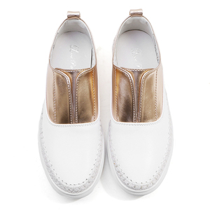 2019 Femminile di Marca Per Il Bianco Piatto Zeppe <span class=keywords><strong>Scarpe</strong></span> Magazzino <span class=keywords><strong>Prima</strong></span> Copia di Scuola Della Ragazza Delle Signore Casuale Pattino di Vestito di Cuoio Genuino Delle Donne - Product Image 2