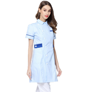 Camici Medici Blu all'Ingrosso, Design alla Moda per Infermieri, Camici da Laboratorio a Maniche Lunghe per Adulti - Product Image 2