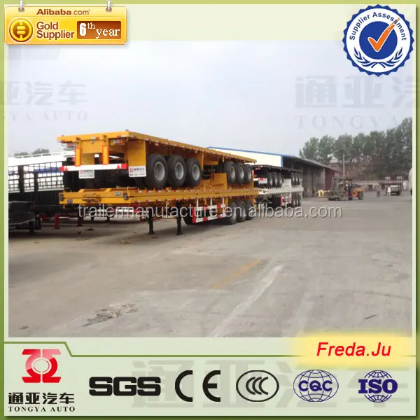 hot selling flatbed trailer with container lock