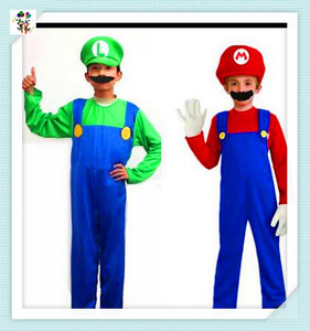 Déguisement de fête de <span class=keywords><strong>Carnaval</strong></span> <span class=keywords><strong>Mario</strong></span> pour adultes et enfants, Costumes HPC-3140 - Product Image 3