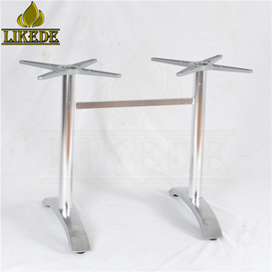 قاعدة طاولة طعام خارجية من الألومنيوم بعمودين مزدوجين لسطح مربع - Product Image 4