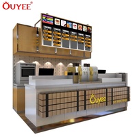 Conception de kiosque de centre commercial, comptoir, vitrine supérieure, kiosque à jus de fruits, kiosque alimentaire