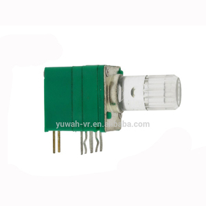 Hot sale plastic button double gang rotary potentiometer with led light - Product Image 1