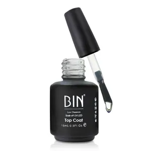 Bote de 15ml para capa superior, gel de uñas sin limpiar, esmalte de uñas de gel UV