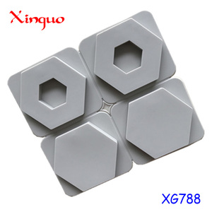 1214 stock d'usine forme sexangle 4 cavités, gâteau de <span class=keywords><strong>tablette</strong></span> d'aromathérapie de gypse aussi. Moules à bougies en silicone pour la décoration de gâteaux - Product Image 3