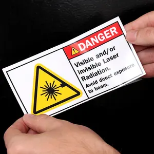 Wholesale High Quality Printing Self Adhesive Chemical Safety Warning Sign Label Custom Danger Warning Label Sticker