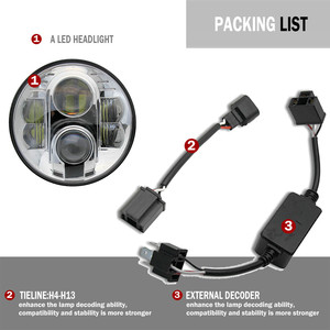 Automóviles y motocicletas impermeable 24 v 7 Pulgadas de la motocicleta llevó la linterna - Product Image 2