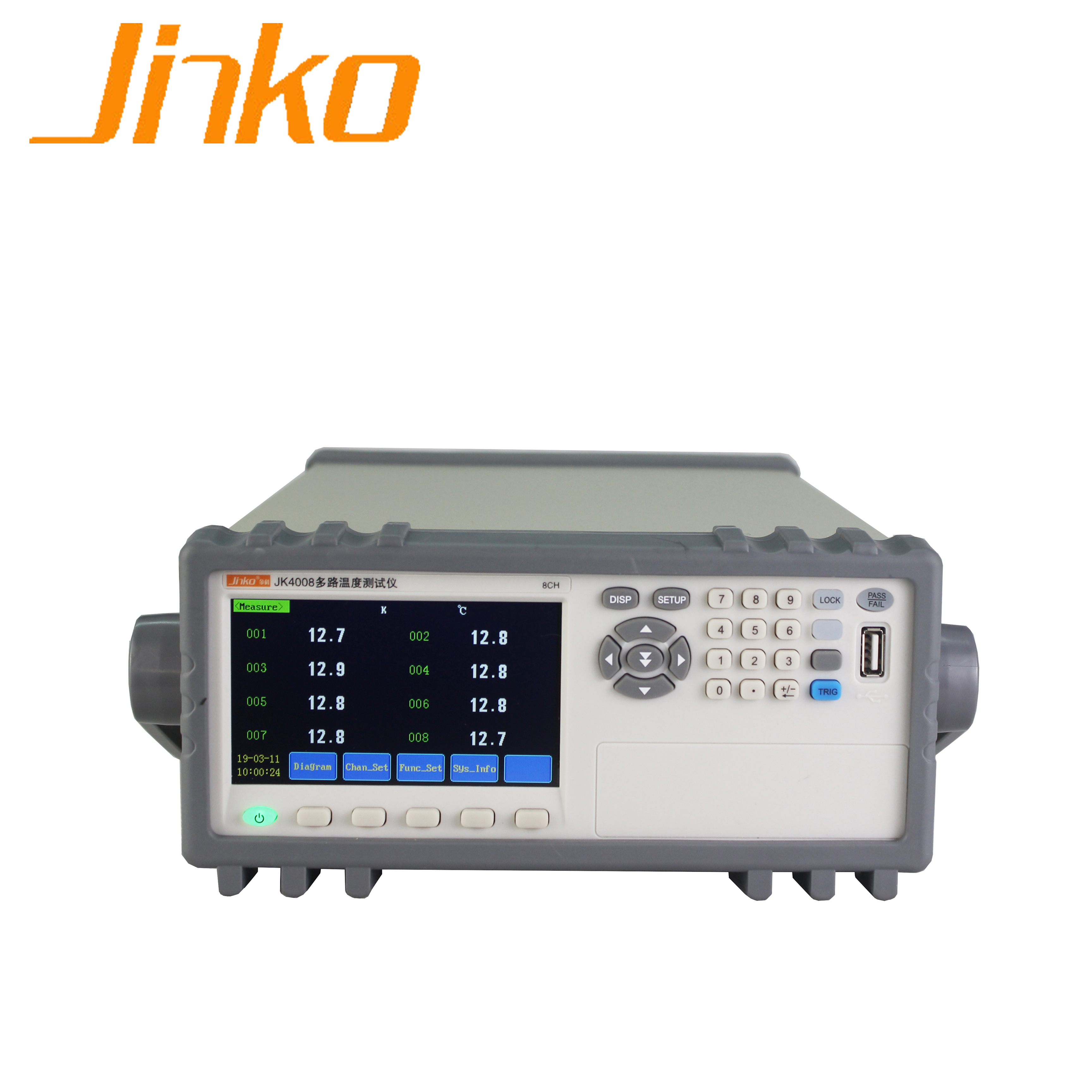 Jinko multi-channel temperature data logger JK4008 thermocouple data recorder