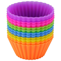 Moules à muffins réutilisables en silicone les plus vendus, moules à cupcakes en silicone de qualité alimentaire approuvée
