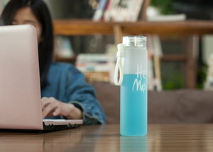 Hello master-botella de agua de vidrio esmerilado, personalizada, 480ML - Product Image 4