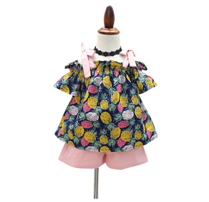 2018 D'été Enfants Fille Vêtements Haute Qualité Fille Tenues Ananas Slip Enfants Fille Ensembles - Product Image 1