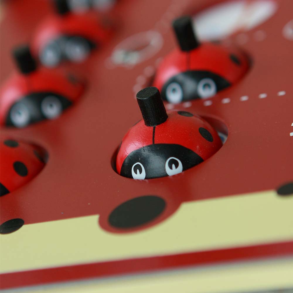 wooden ladybug shapes antique