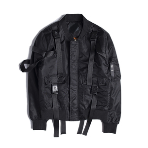 Wholesale Custom Strip Thick <strong>Jackets</strong> Coats <strong>Men</strong> Winter <strong>Cargo</strong> Pockets Streetwear Warm <strong>Jacket</strong> - Product Image 5