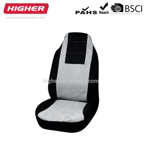 SA6172 2 ADET spor Siyah gri ön yüksek arka yan airbag Kadife süet araba koltuğu kapağı