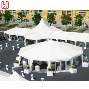 户外15x30m米白色铝框高峰混合婚礼帐篷活动帐篷