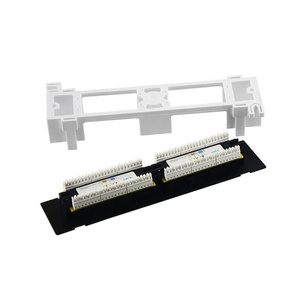 Support entièrement chargé à montage mural UTP Rj45 10 pouces 1U 12 ports Cat6 12 ports Panneau de brassage - Product Image 4