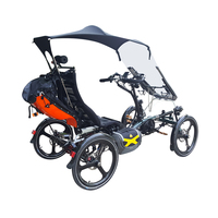 Vélo de voyage pour personnes âgées, en alliage d'aluminium, moteur à conduite moyenne, 4 roues, bicyclette électrique, boléro, 500W