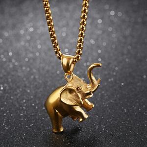 Perhiasan Thailand Kalung Liontin Gajah Lucu - Product Image 2