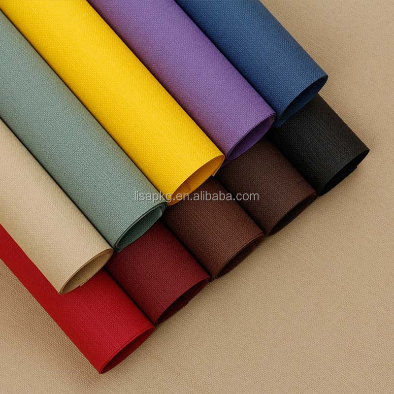 Цветная Экологически чистая льняная подарочная упаковочная бумага для подарков или книг