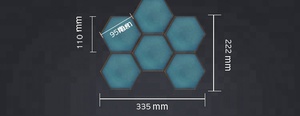 Adhesivo de Pared de Porcelana con Patrón Hexagonal Moderno, Superficie Pulida y Esmaltada, Antideslizante, CARIA GM8300, Grado AAA - Product Image 6