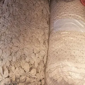 Shaoxing fornecedor atacado boa qualidade bordado de tecido de estoque para vestido ou casamento