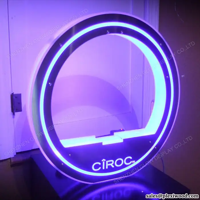 בהיר כחול LED אור יחיד בקבוק Ciroc וודקה בקבוק מגיש Glorifier תצוגה