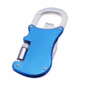 ساعة فولاذية مقاومة للصدأ متعددة الوظائف سكين المفاتيح مع فتاحة الزجاجات و مصباح ليد سكين جيب