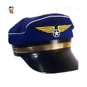Çocuk havayolu uçak kaptan Pilot komik parti şapkaları HPC-1487