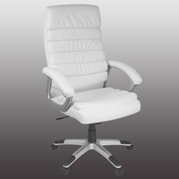 Chaise de bureau moderne en cuir blanc de luxe Design ergonomique personnalisable avec rotation à 360 degrés Fabriqué en Chine