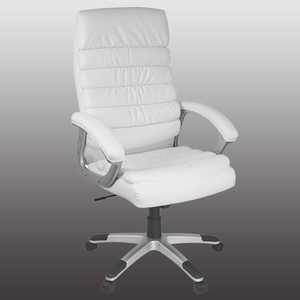 Moderner luxuriöser weißer Büroleder-Schreibtischs tuhl Anpassbares ergonomisches Design mit 360-Grad-Drehung Made in China - Product Image 6