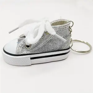 Promotion Niedliche Mini Schlüssel anhänger Leinwand Schuh 3D Sneaker Star Reflective Key chain