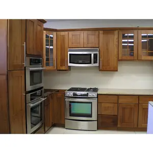 New model Italy modular solid wood cabinet door kitchen with shaker panel