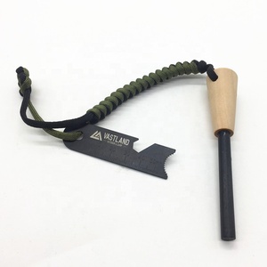 Paracord Rope Handmade Handle <strong>Fire</strong> Starter Flint with Blade Survival <strong>Tools</strong> - Product Image 3